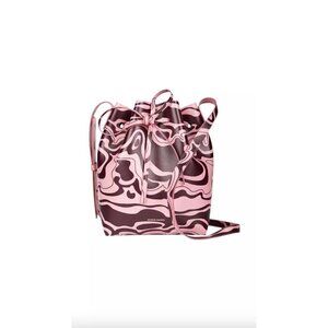 MANSUR GAVRIEL Mini Bucket Bag Leather Flamingo Pink